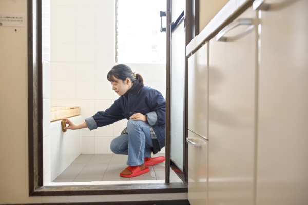JOT ワークラボ神戸での清掃業務-浴室の掃除